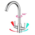 A0043B Modernes Design Chrom Messing Küchenarmatur, Deck montiertes Küchenspüle Mixer, Einzelloch -Messing -Spülbeckenmixer Tap